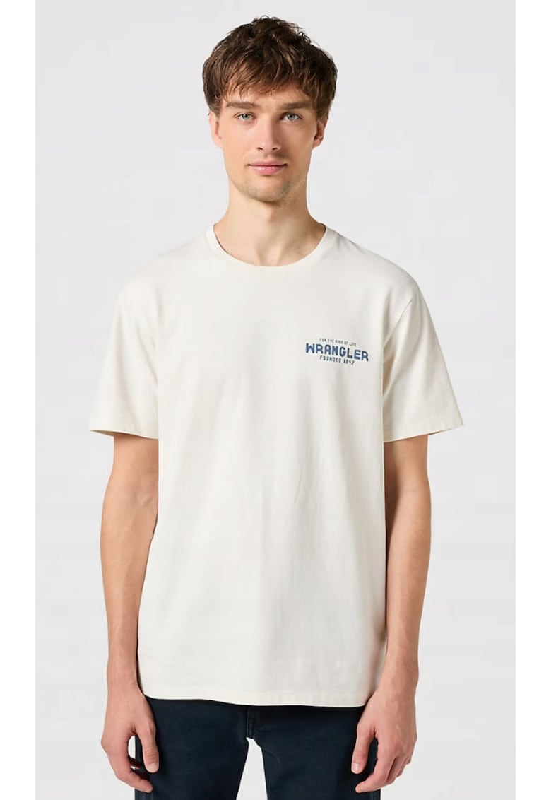 Tricou barbati - Vintage - alb - bumbac - Alb