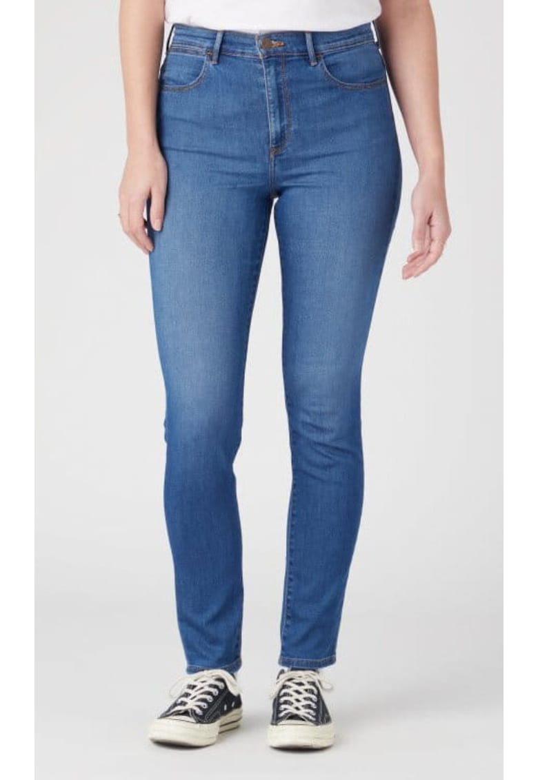 Blugi skinny dama bumbac/elastan - albastru -