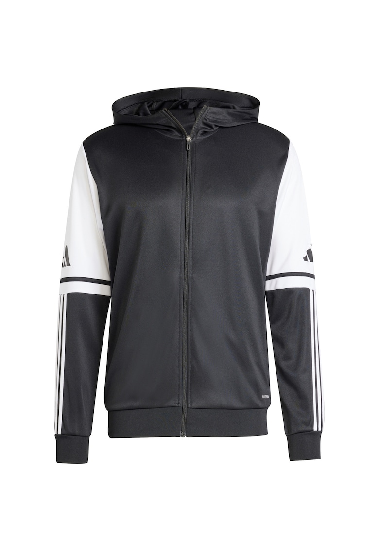 Hanorac sport barbati - adidas - Squadra 25 - negru - material poliester reciclat - cu fermoar pe toata lungimea