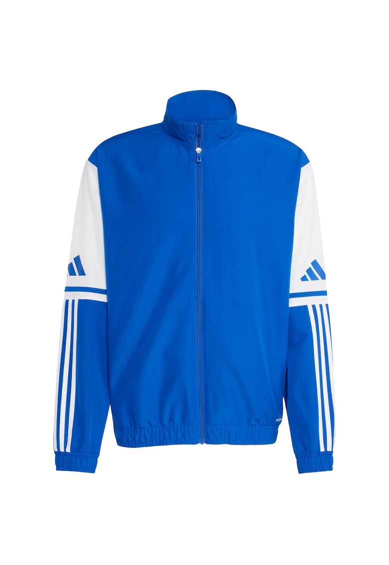Hanorac sport barbati adidas Squadra 25 - albastru - poliester - cu fermoar si guler vertical -