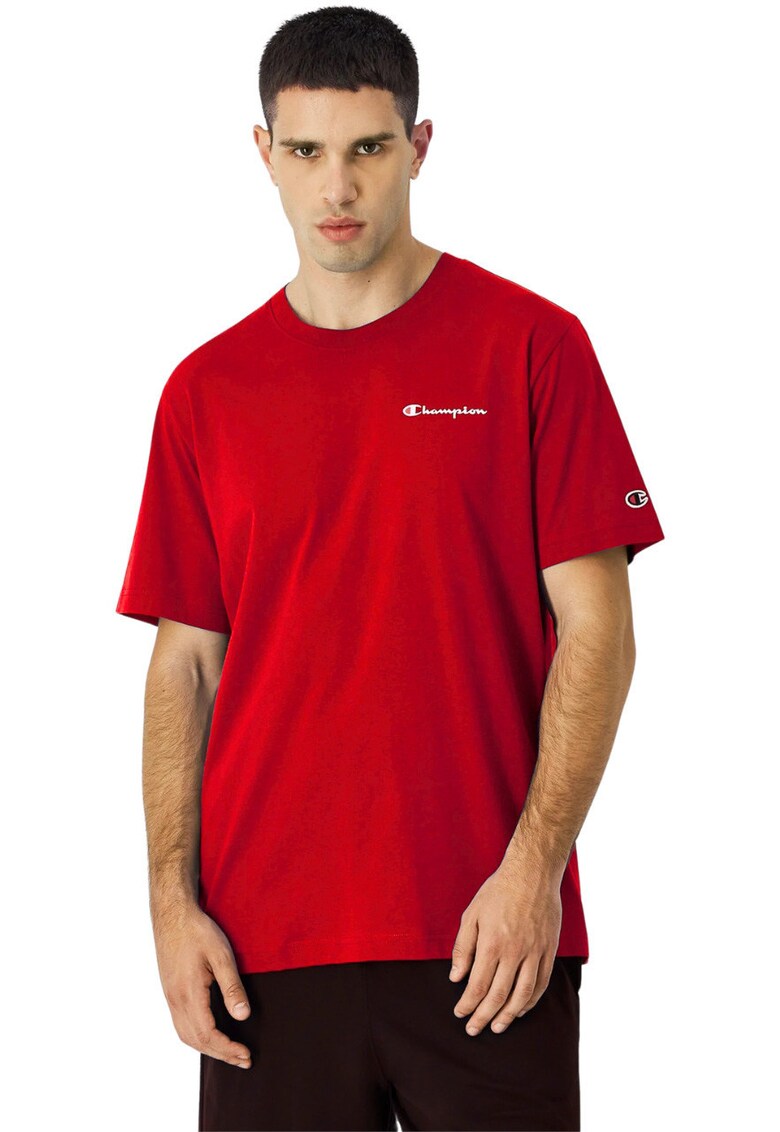 Tricou barbatesc rosu - bumbac - croiala standard - logo mic