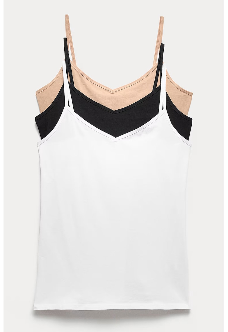 Marks Spencer Set de top-uri cu decolteu in V - 3 piese - Multicolor