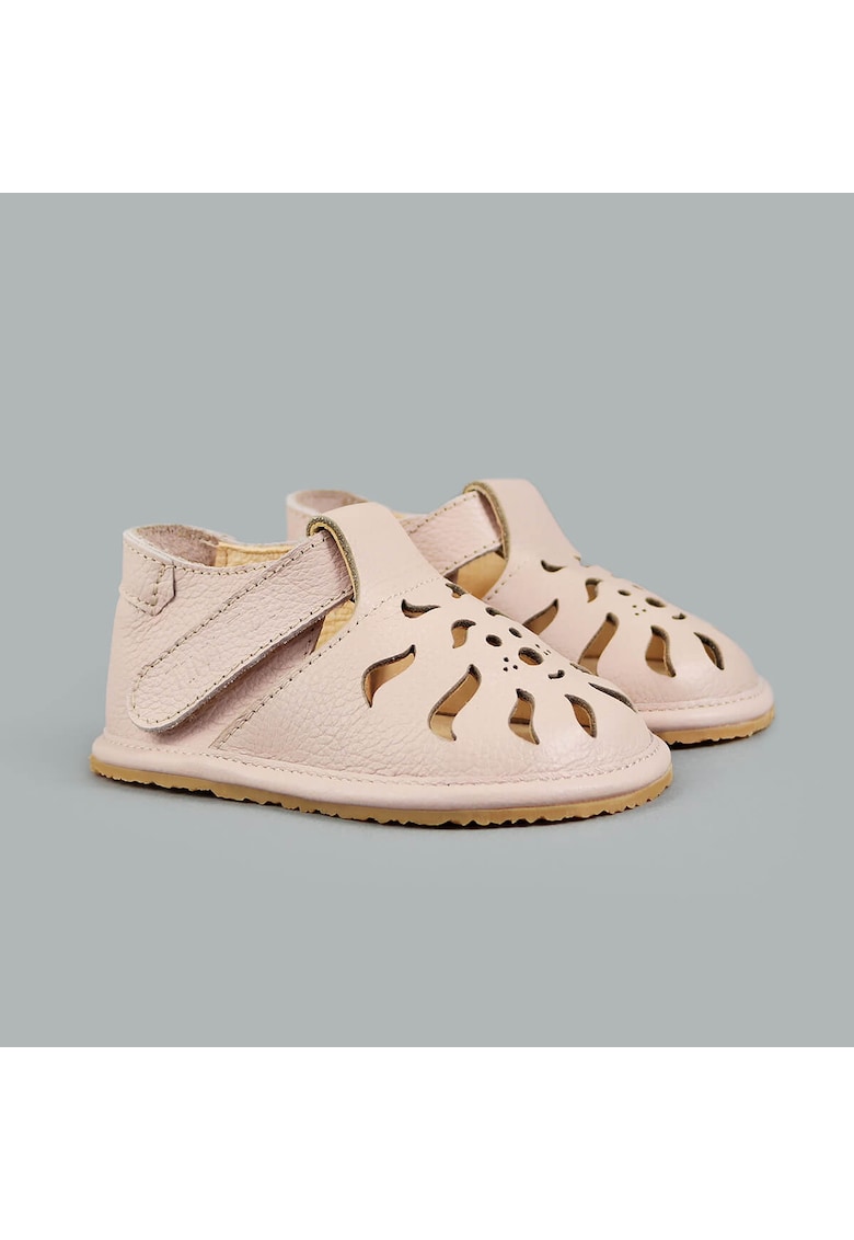 Sandale Barefoot din piele naturala - Shira - Roz - Roz pal