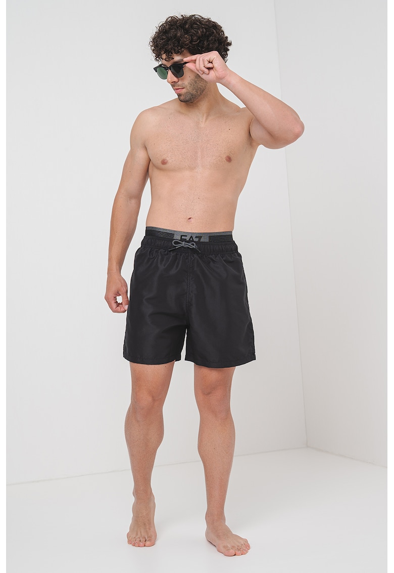 Pantaloni scurti de baie cu banda dubla in talie