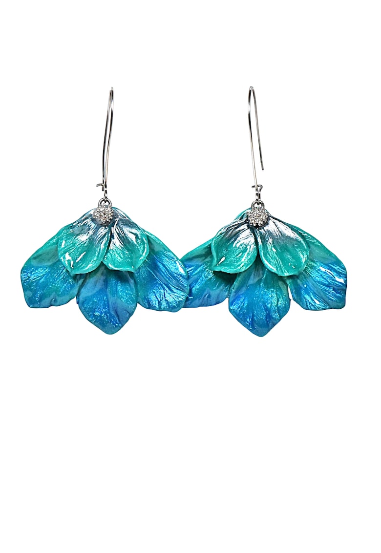 Cercei Leila - Verde/Turcoaz/Albastru/Argintiu