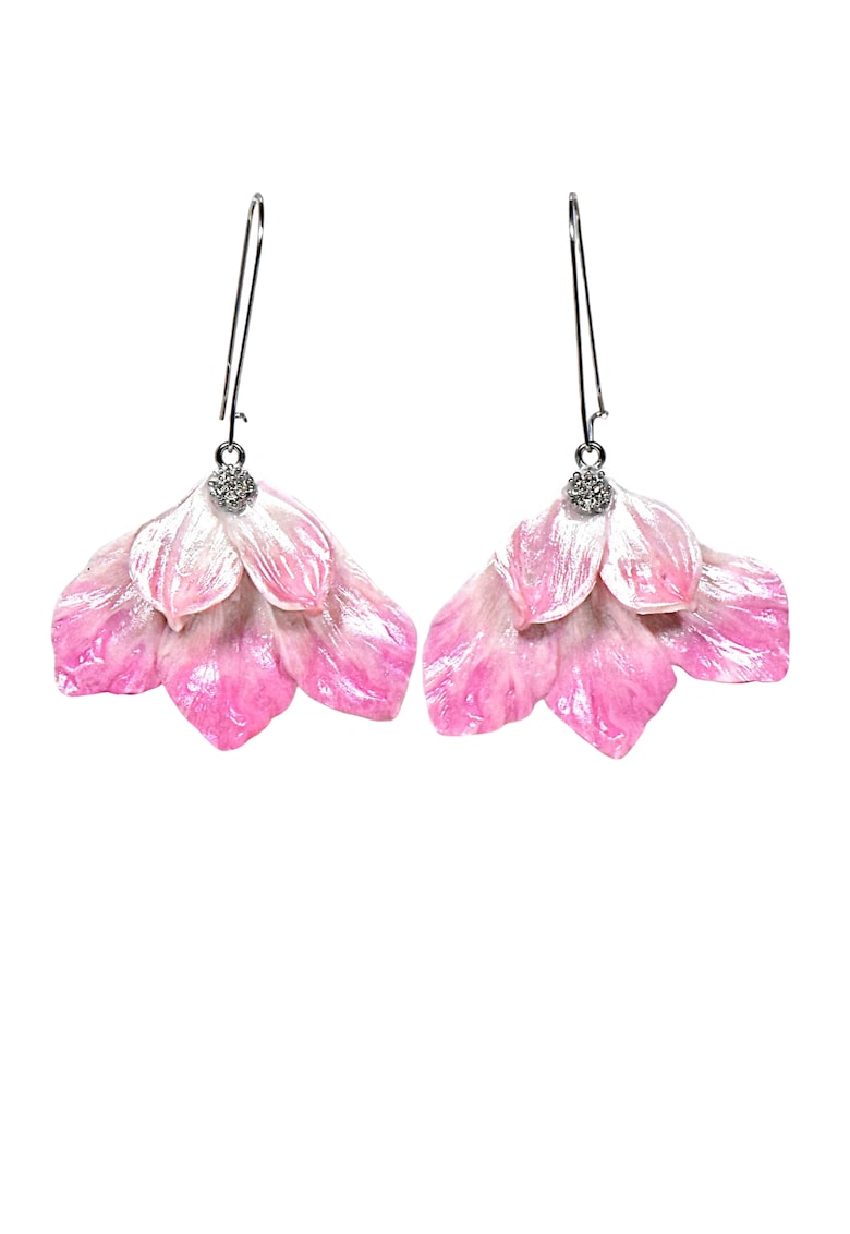 Cercei Leila - Alb/Roz/Argintiu