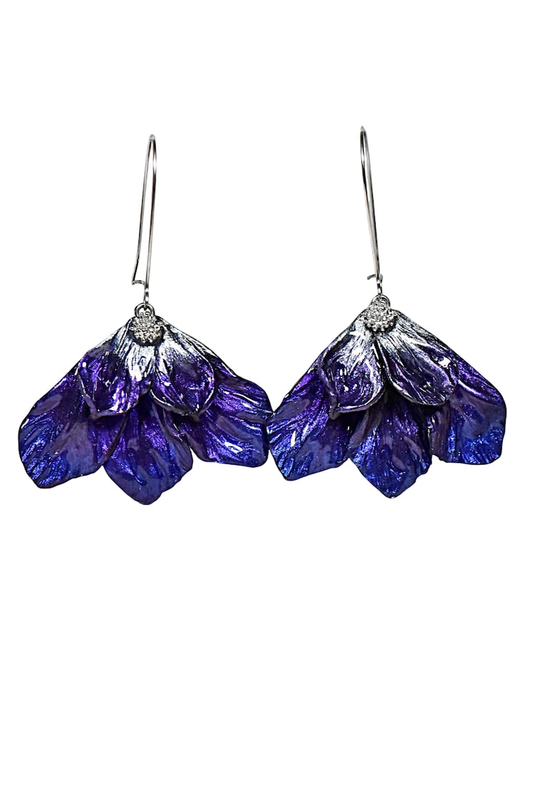 Cercei Leila - Violet/Albastru/Argintiu