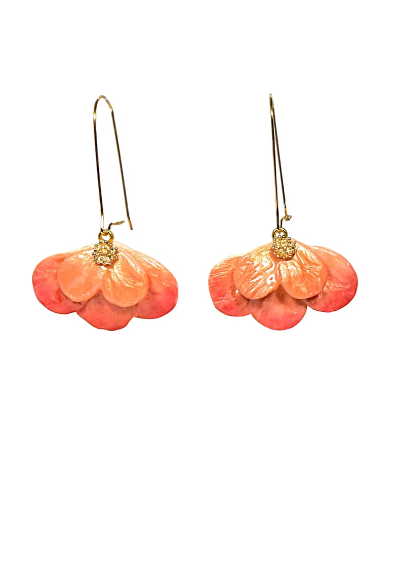 Cercei Milena - Auriu/Portocaliu