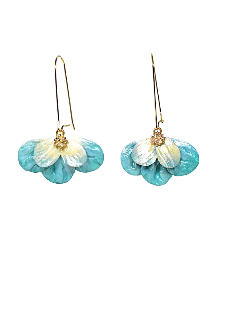 Cercei Milena - Auriu/Turcoaz/Albastru/Crem