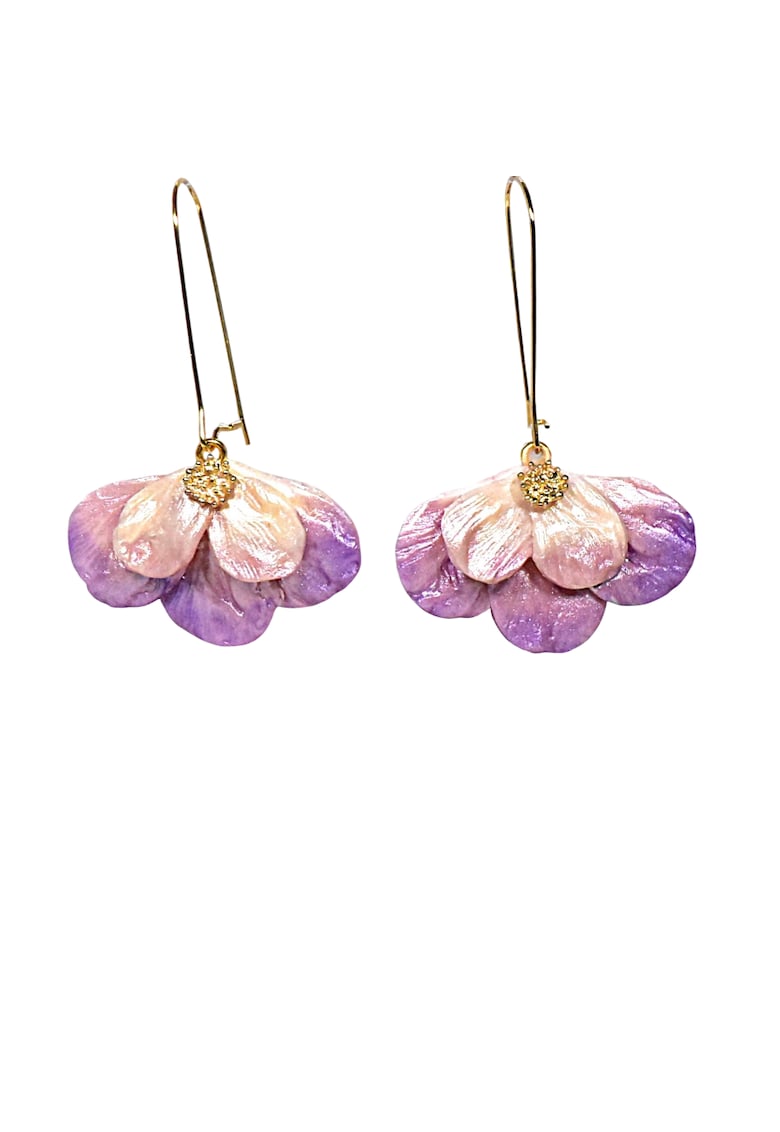 Cercei Milena - Auriu/Lila/Crem