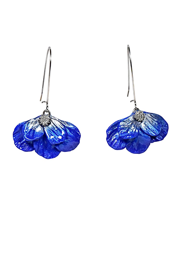 Cercei Milena - Albastru/Argintiu