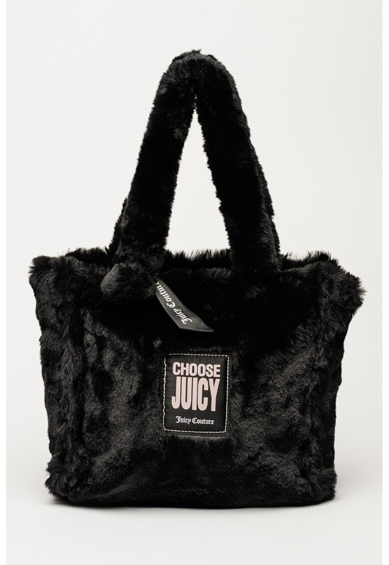 Set de geanta shopper din blana sintetica si etui Iris