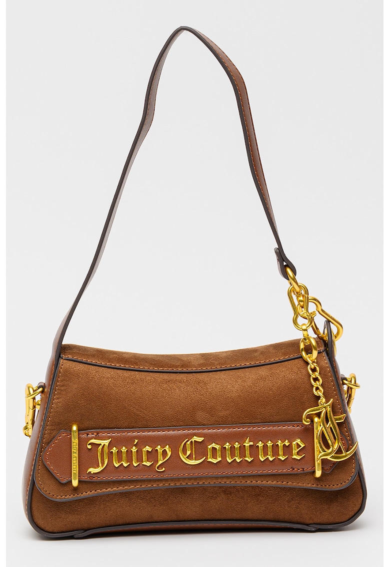 Geanta de piele intoarsa sintetica cu bareta detasabila de umar Jasmine