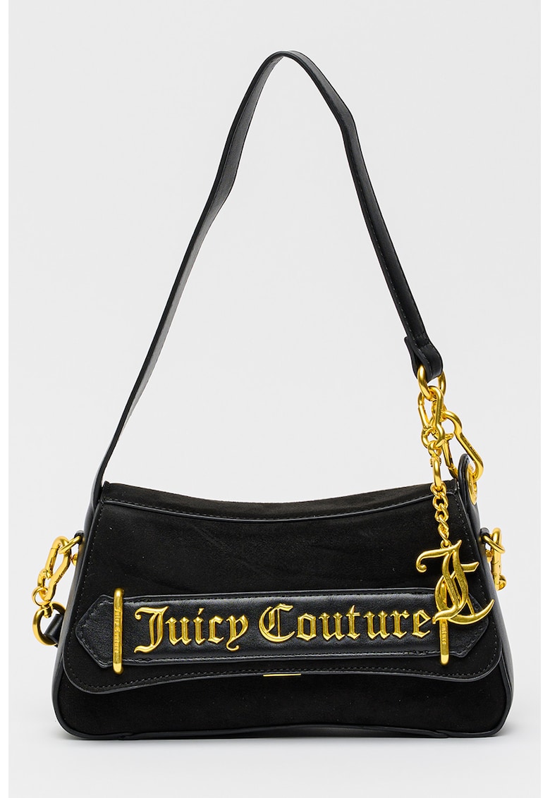 Geanta de piele intoarsa sintetica cu bareta detasabila de umar Jasmine