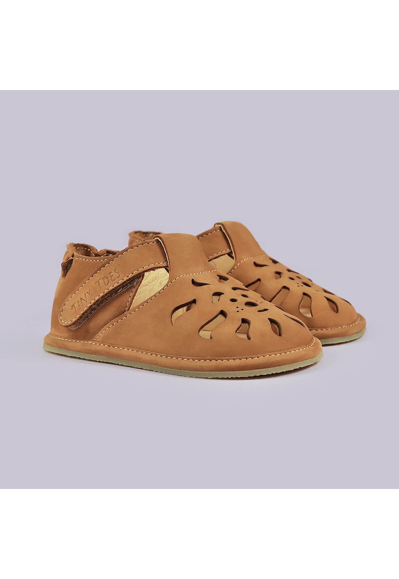 Sandale Barefoot din piele naturala - Chandu - Maro