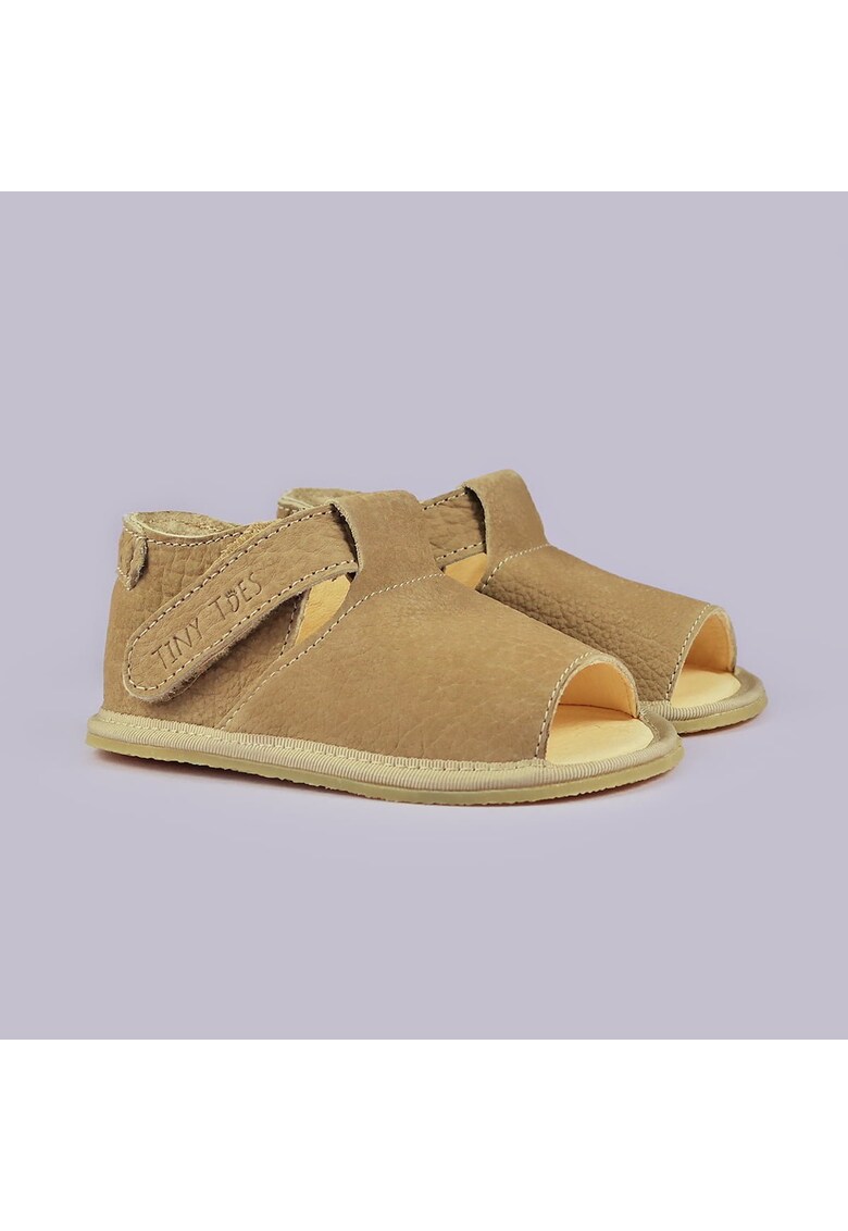 Sandale Barefoot din piele naturala - Krem - Bej - Bej