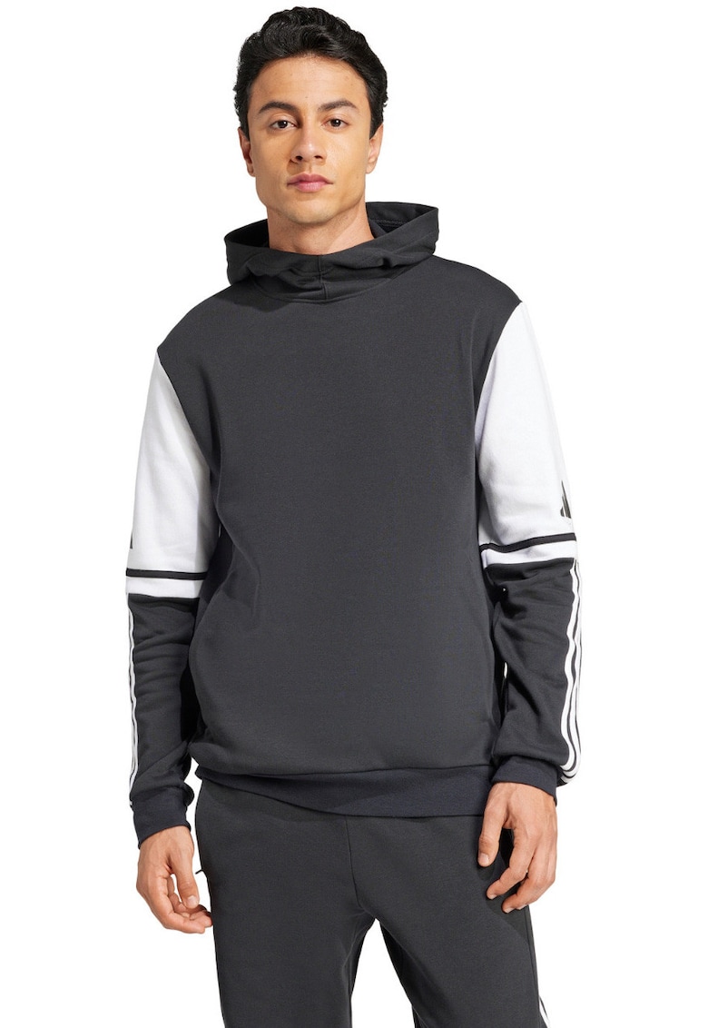 Hanorac barbatesc Squadra 25 - gri si alb - bumbac si poliester - cu buzunare cu fermoar