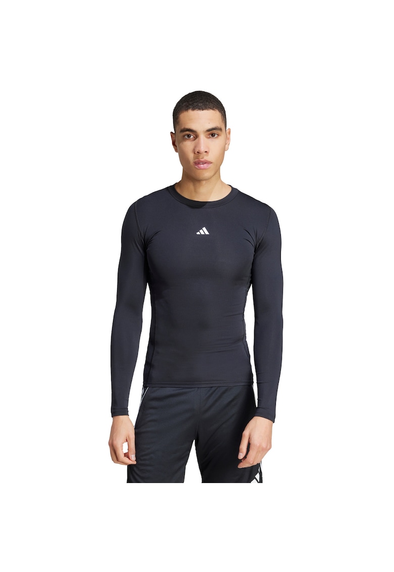 Bluza sport barbati - adidas - JP2944 - maneca lunga - negru - material elastic