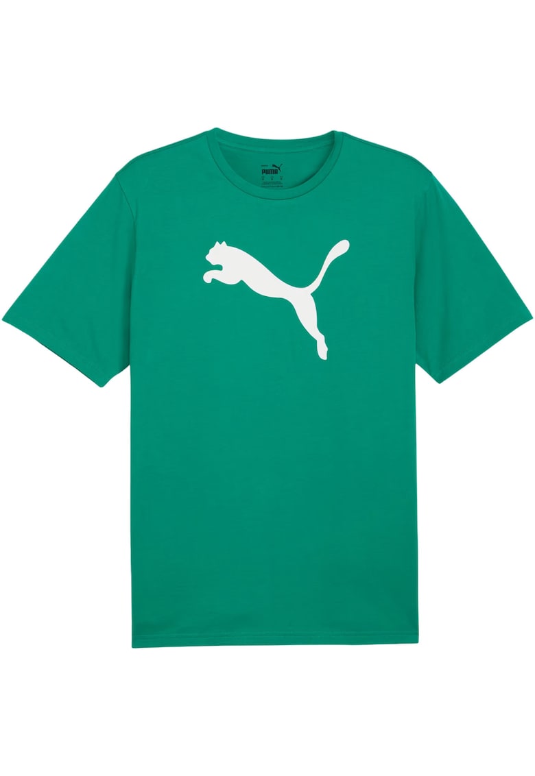 Tricou sport barbatesc Team Rise - bumbac - verde - logo mare -