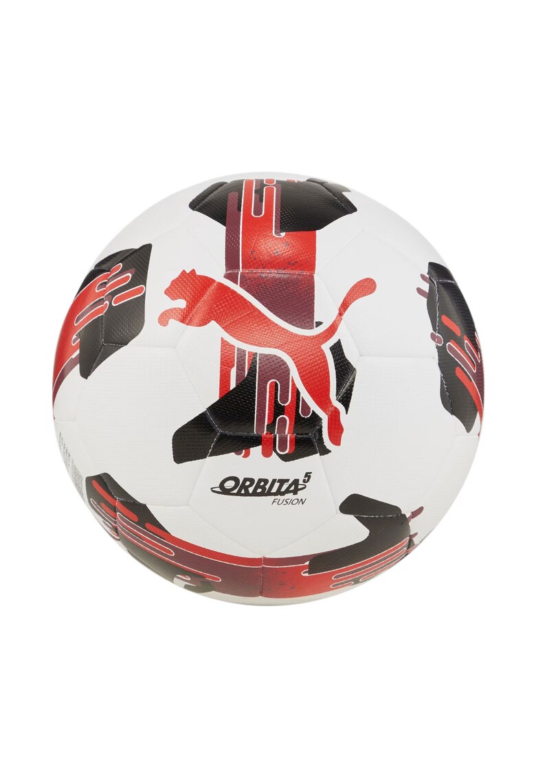 Minge fotbal Puma Orbita 5 Fusion alb-rosu-negru - 32 panouri - dimensiune 4
