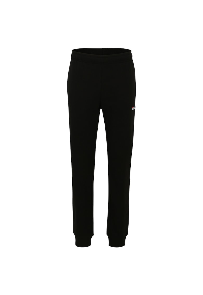 Pantaloni sport barbati negri - bumbac si poliester