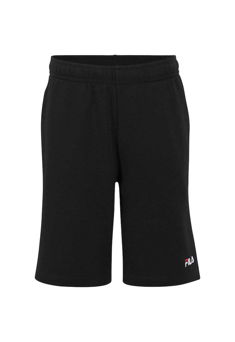 Pantaloni scurti barbati negri - bumbac si poliester - tip sport