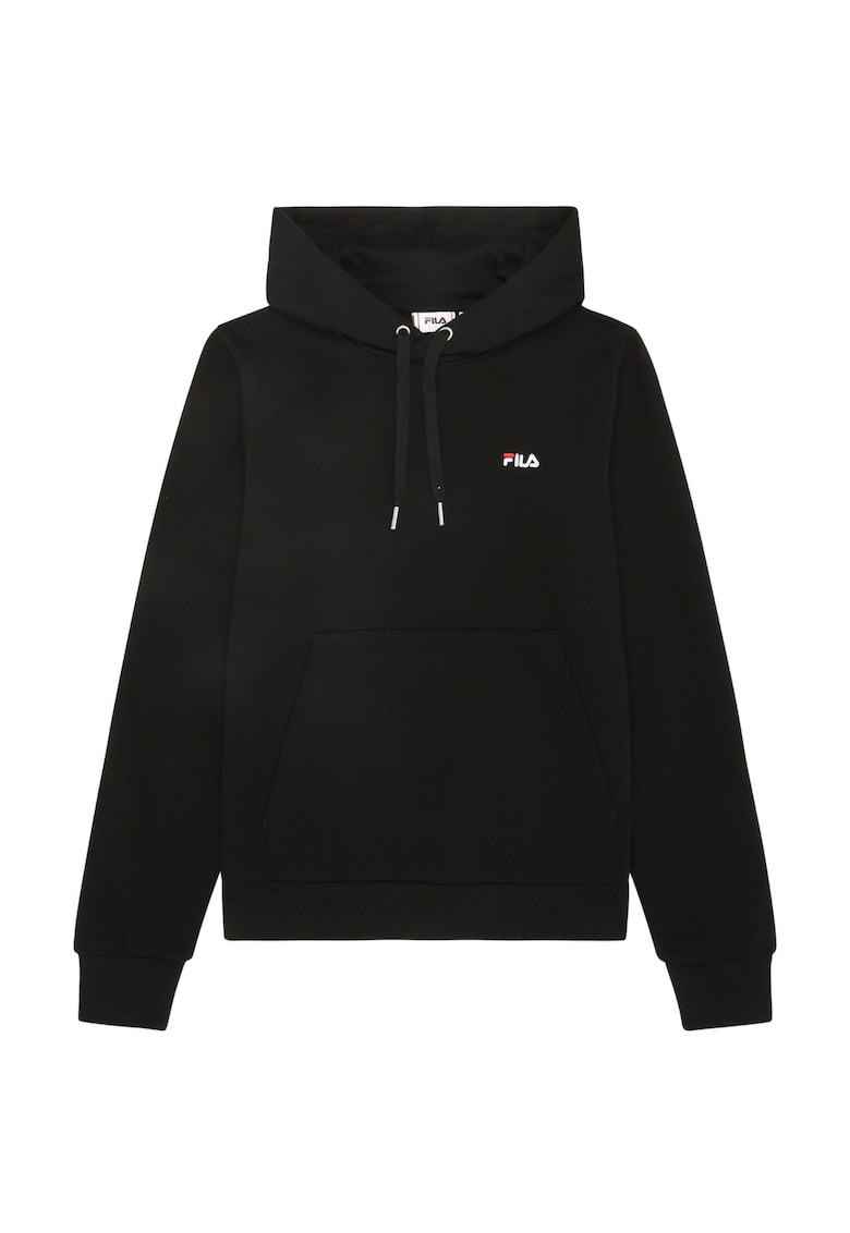 Hanorac de dama Fila Lierna - negru - bumbac-poliester - cu gluga si buzunar frontal