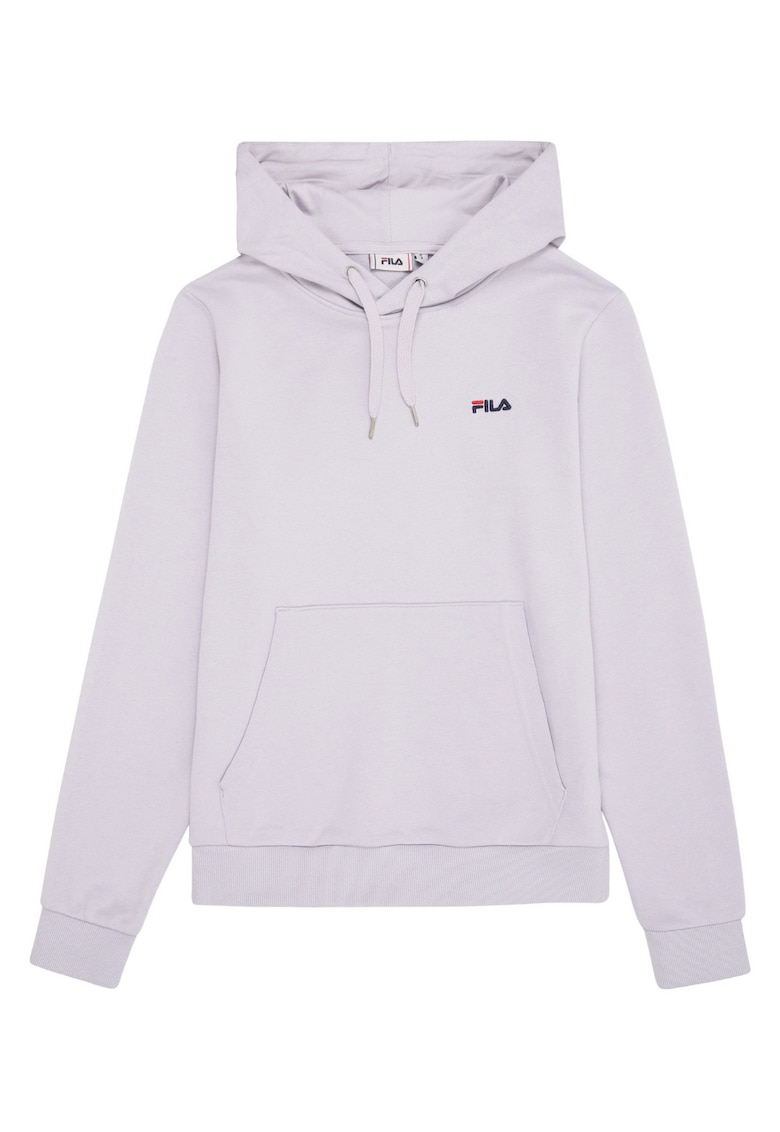 Hanorac dama Lierna - alb - bumbac si poliester - cu gluga si buzunar frontal