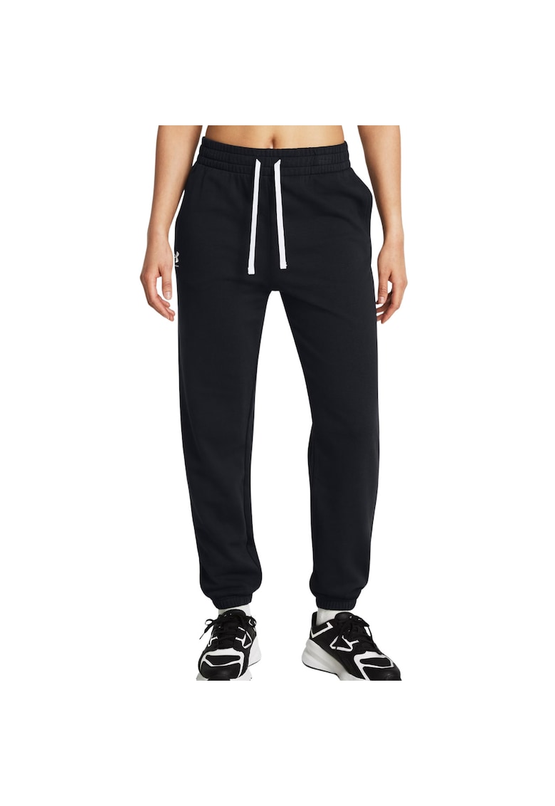 Pantaloni sport dama - Rival Terry Jogger - negri - bumbac/poliester -