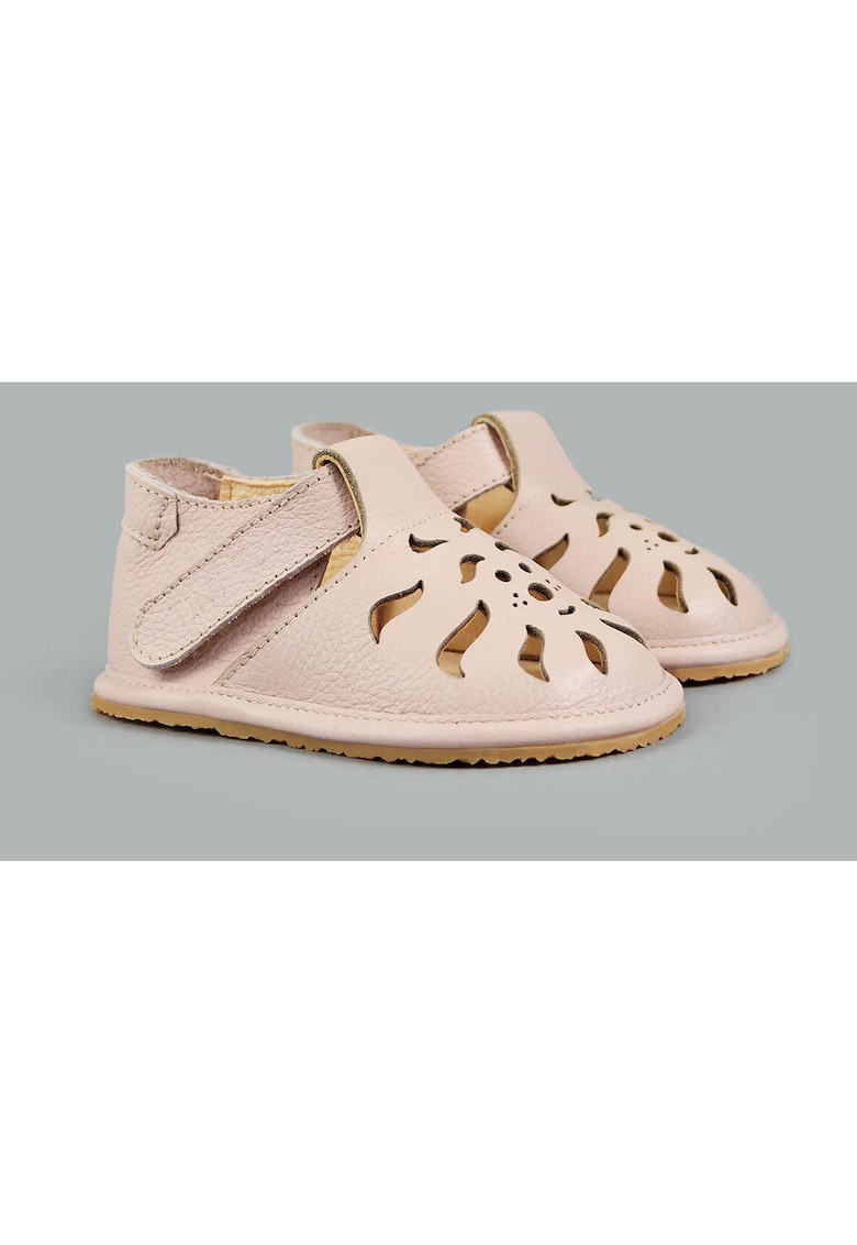 Sandale Barefoot din piele naturala - Shira - Roz - Roz pal