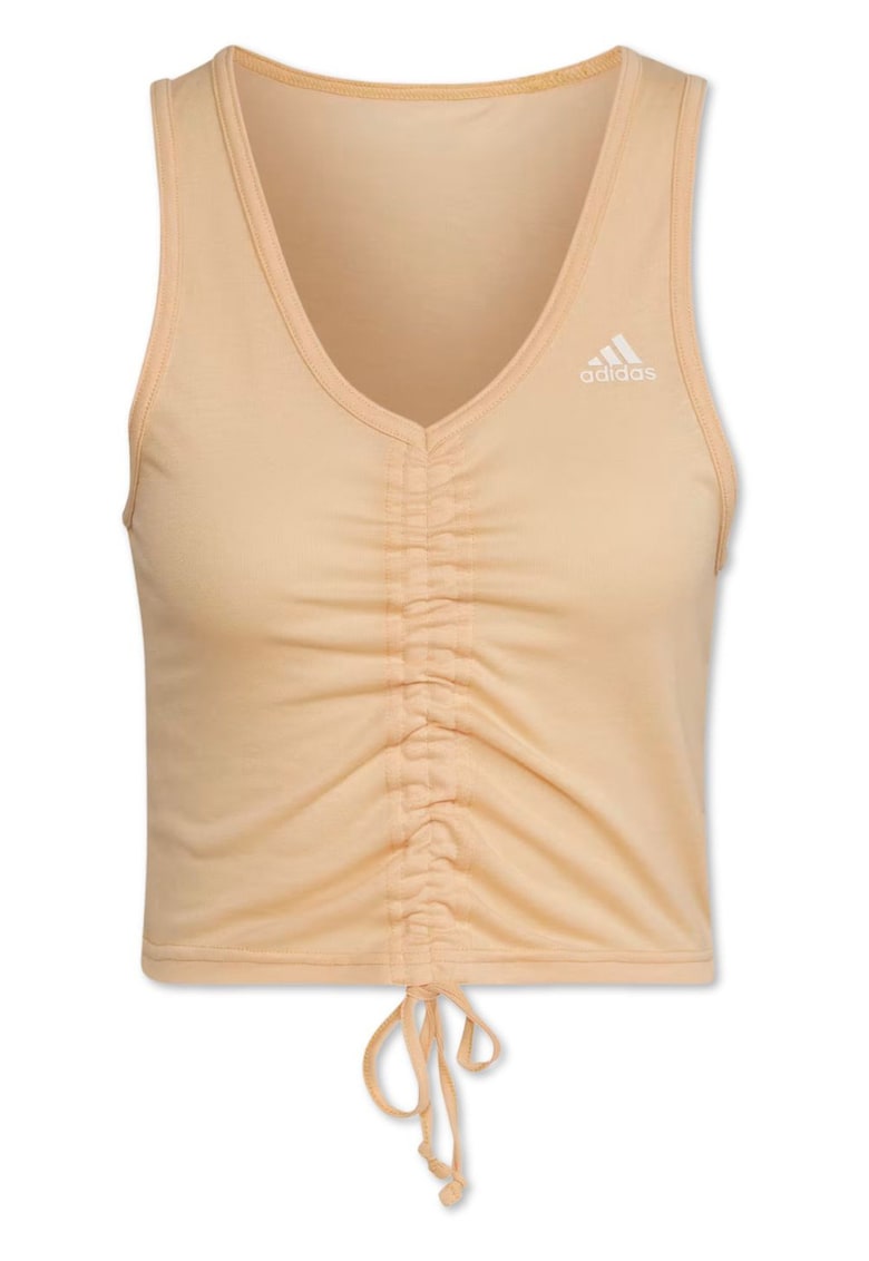 Top sport fara maneci - portocaliu - material usor - pentru alergare si drumetii - set pentru femei -