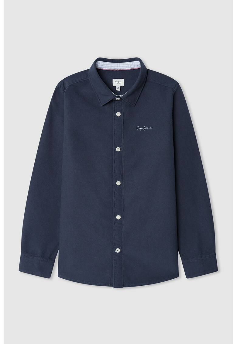 Camasa de bumbac cu logo Dace - Albastru ultramarin