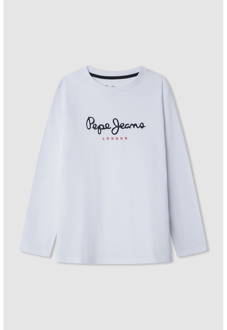 Bluza din bumbac cu imprimeu logo