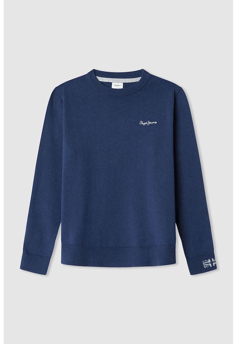 Pulover de bumbac cu logo