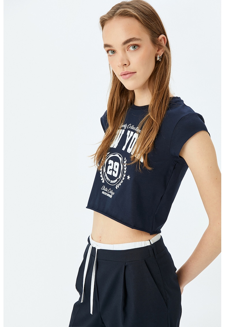 Tricou crop cambrat Tricou crop cambrat