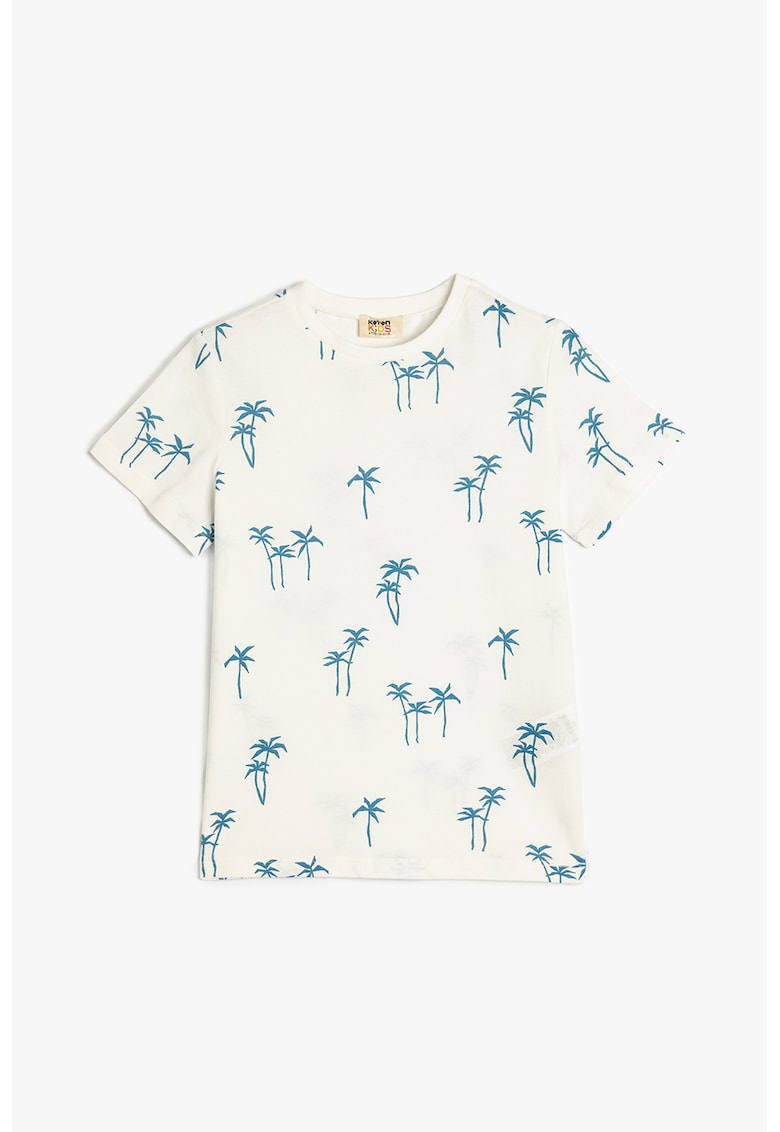 Tricou din bumbac cu palmieri