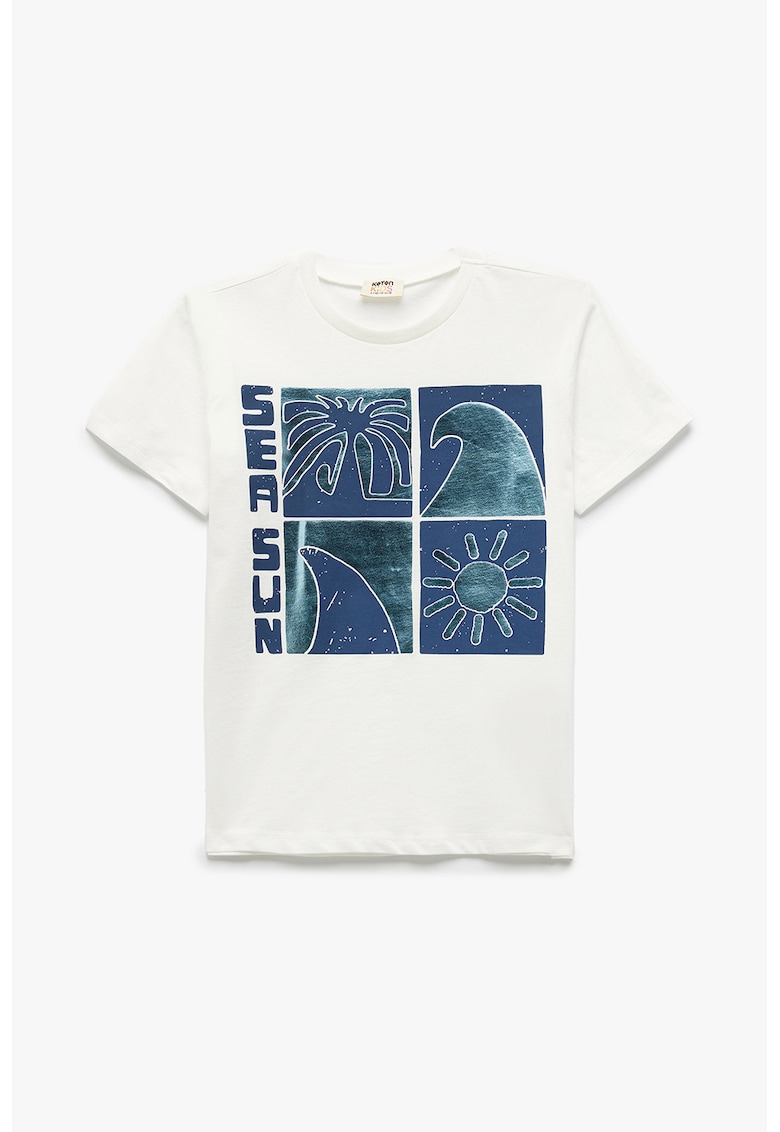 Tricou cu imprimeu contrastant