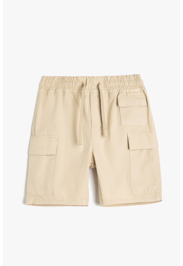 Bermude cargo cu talie elastica