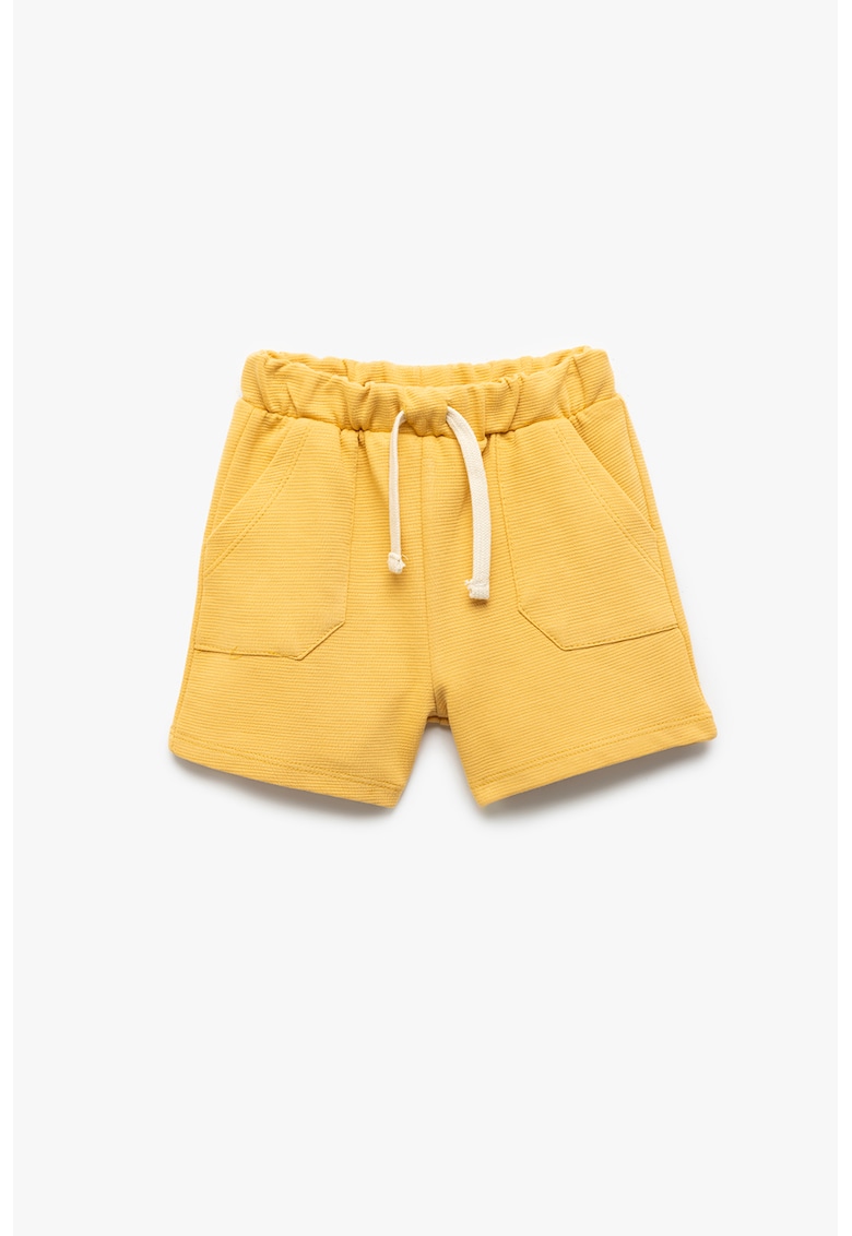 Pantaloni scurti cu snururi de ajustare - Galben sofran