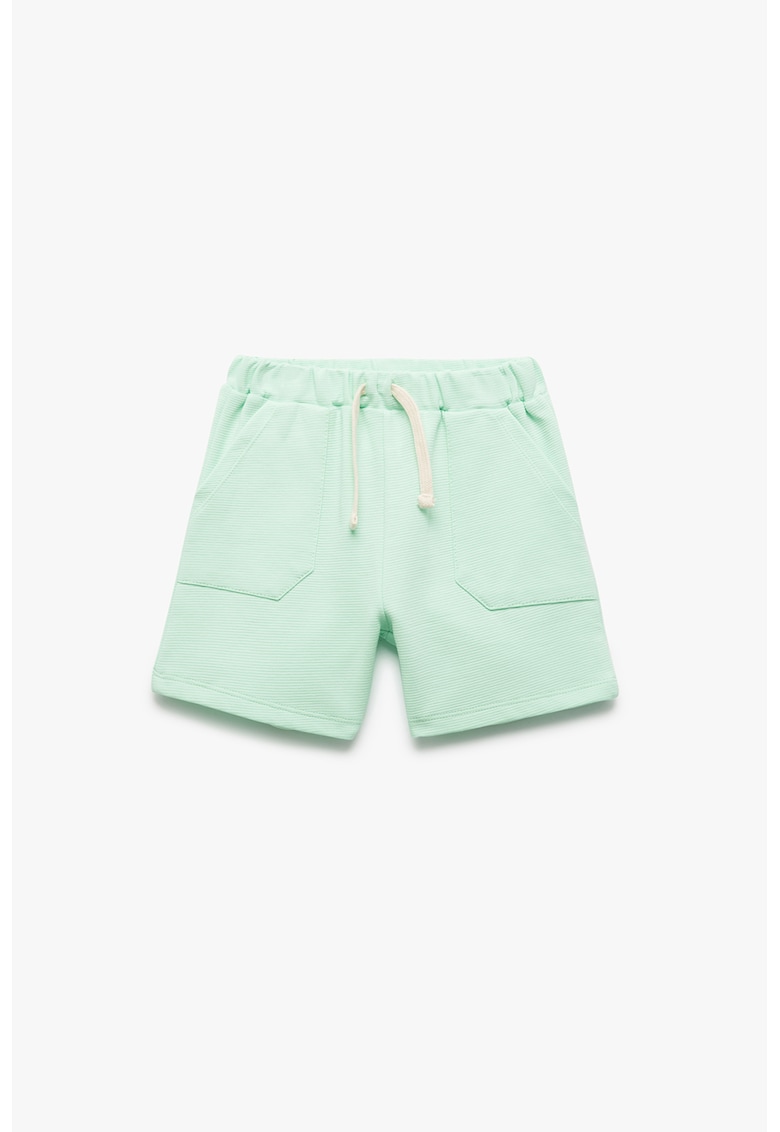 Pantaloni scurti cu snururi de ajustare - Verde pal