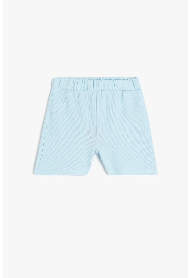 Pantaloni scurti texturati cu talie elastica