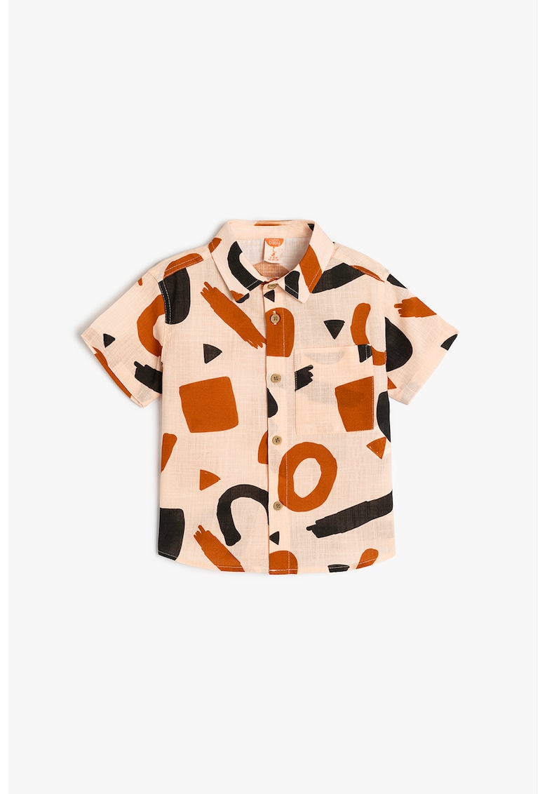 Camasa cu maneci scurte - model si buzunar aplicat