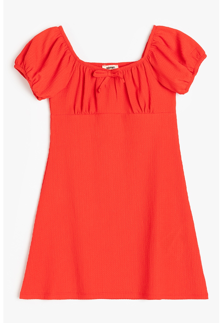 Rochie cu croiala in A si maneci bufante