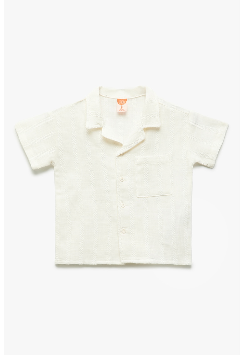 Camasa din bumbac cu buzunar pe piept