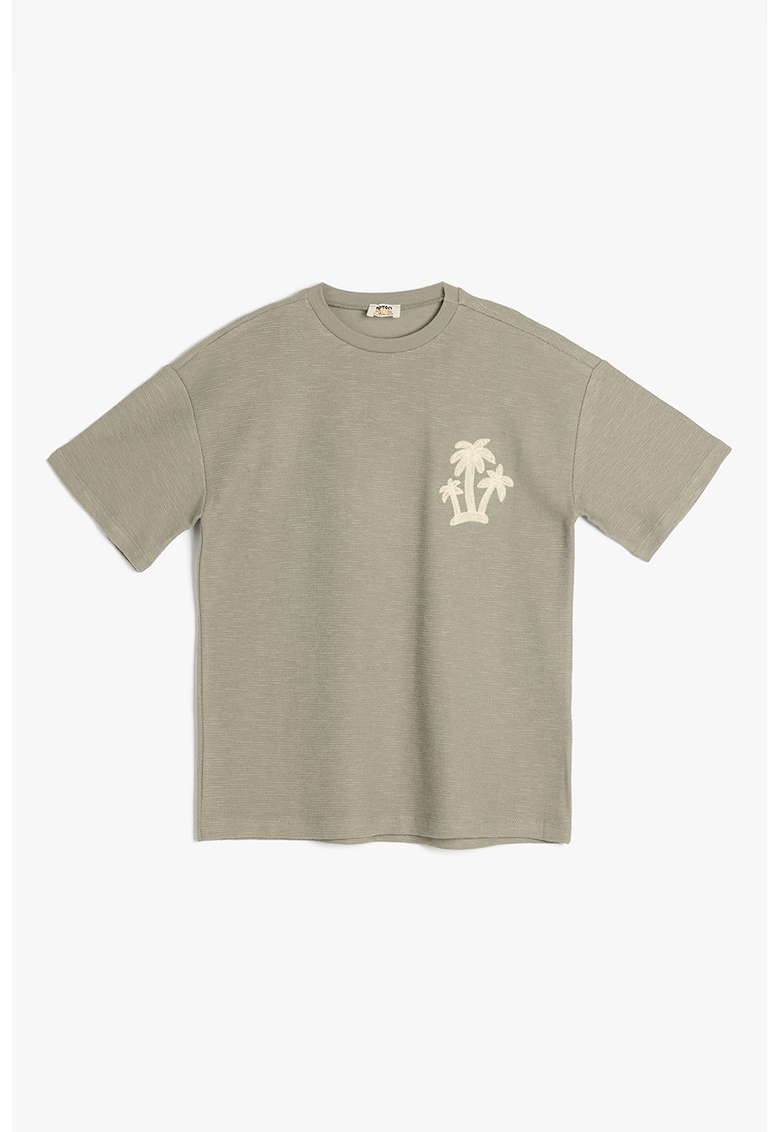 Tricou cu imprimeu grafic - Grej