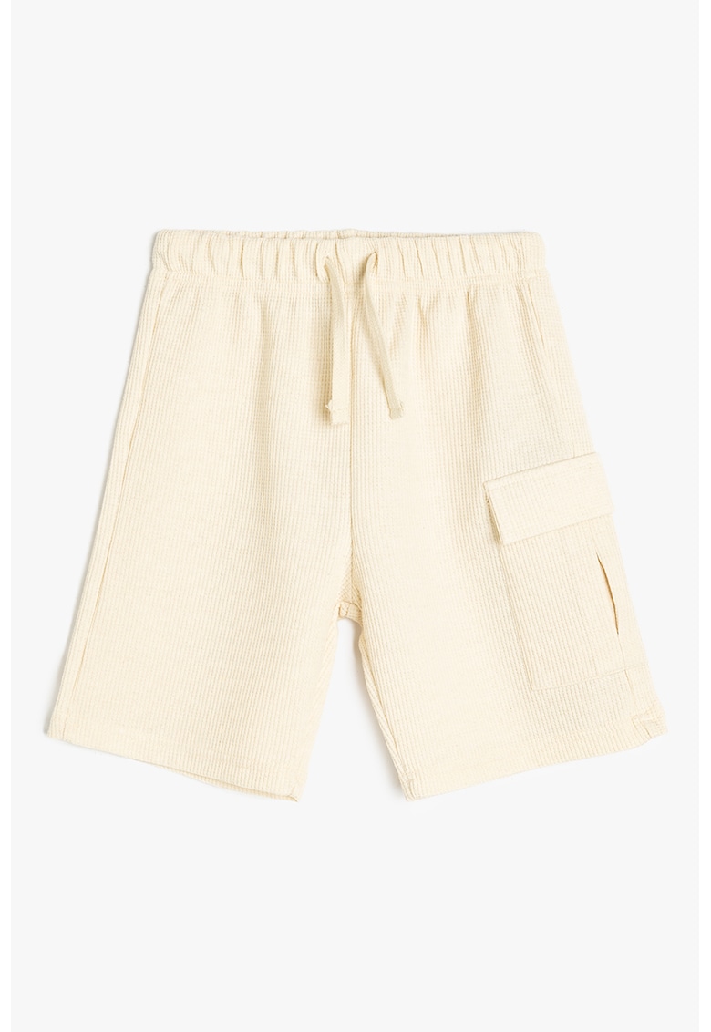 Pantaloni scurti din amestec de bumbac cu model texturat