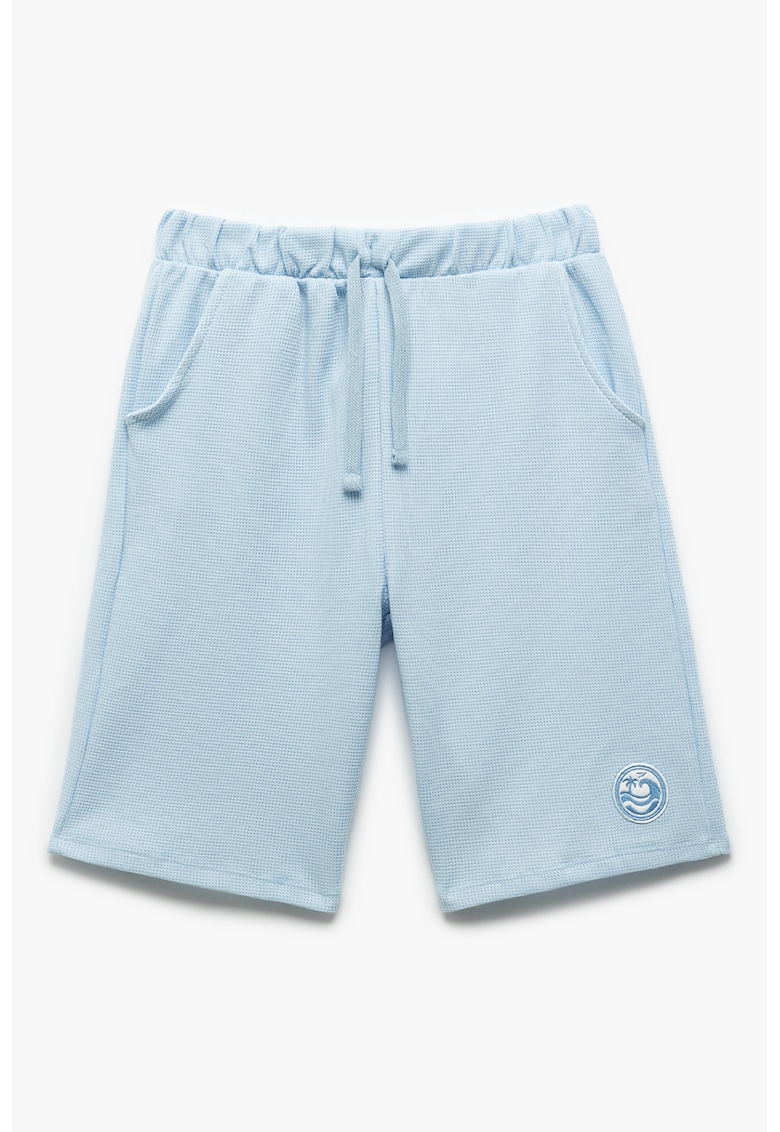 Pantaloni scurti din bumbac cu aspect texturat