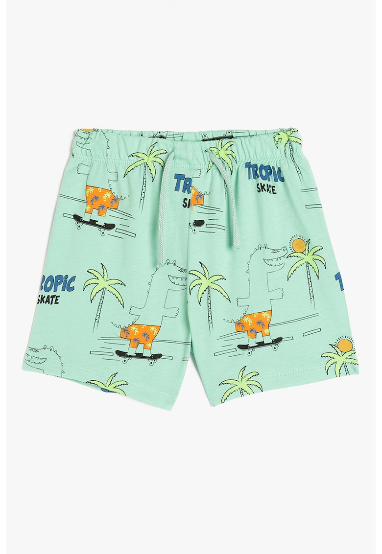 Pantaloni scurti de bumbac cu imprimeu