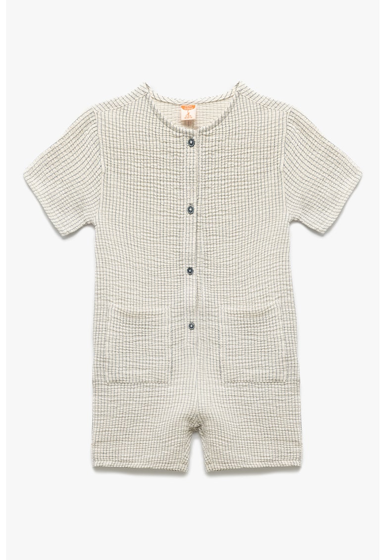 Salopeta in carouri cu aspect texturat