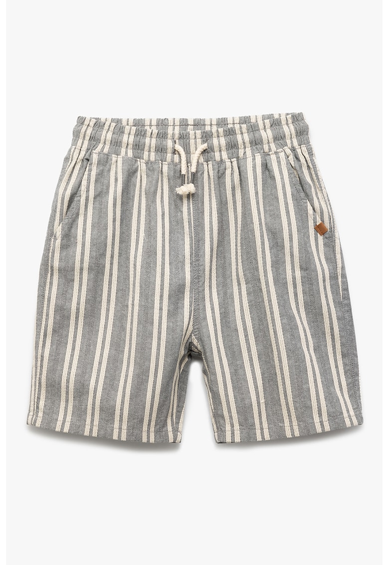 Pantaloni scurti de bumbac cu dungi